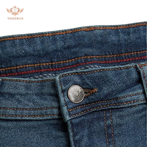 YOKEBUD Jeans de Mezclilla Elásticos de Corte Slim para Hombre, Cintura Media, Lavado Azul Clásico, Estilo Moderno, Ropa Casual Urbana, Personalizable OEM, Corte Recto - Product Image 4