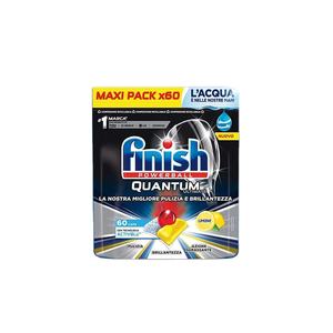 Finish, Quantum Ultimate 180 Pastillas para Lavavajillas con Tecnología Activblu, 3 Paquetes de 60 Pastillas, Limón - Product Image 1