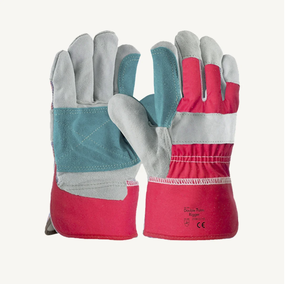Guantes de cuero divididos de doble palma de calidad superior Anti-Corte antideslizante construcción reforzada soldadura de goma protección de brazo de mano - Product Image 4