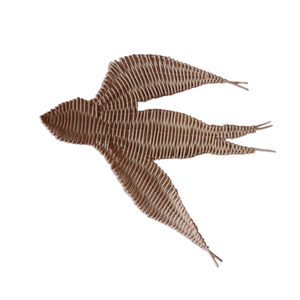 Décoration murale de chambre d'enfant en rotin naturel tissé présentoir de maison de rêve en forme d'hirondelle meilleur prix - Product Image 2