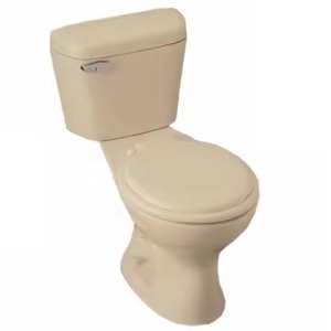 Venta al por mayor de calidad superior de cerámica blanca italiana Wc asiento de inodoro de dos piezas de diseño moderno con la cubierta del asiento para el baño - Product Image 3