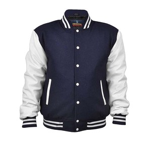 Chaqueta universitaria de béisbol con logotipo bordado personalizado-Nueva chaqueta universitaria en blanco al por mayor de moda - Product Image 3