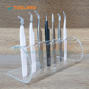 TEEJAY Soporte de Acrílico Transparente para Pinzas de Cejas y Pestañas, Organizador Decorativo de 7 Ranuras para Mostrador - Product Image 5