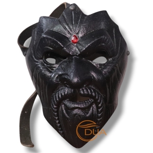 หน้ากากโลหะคอสเพลย์ที่ได้รับแรงบันดาลใจจาก God of War ชุบนิกเกิลและพิมพ์ยูวีสีดำสำหรับวิดีโอเกมหรือตัวละครในภาพยนตร์ - Product Image 5