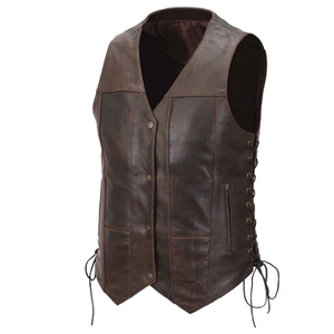 2026 New Arrival <b>Men's</b> Breathable Winter <b>Leather</b> <b>Vest</b> With Customized Size And 100% Genuine Cowhide Outerwear - Product Image 2