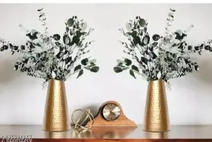 Hammered Design Metal Flower <b>Vases</b> With Glossy Gold Polished For Home Decor Table Decor Luxury Home Decorations Supplies - Product Image 5