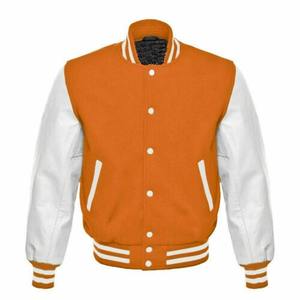 2023 vente en gros hommes personnalisé coton polaire Baseball veste Letterman blanc à capuche Varsity veste de haute qualité - Product Image 4