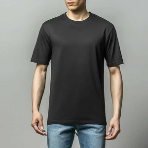 T-shirt pour homme sur mesure 100% coton tricoté durable anti-rétrécissement anti-boulochage respirant durable facile à porter Logo personnalisé - Product Image 4
