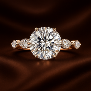 Anillo de Compromiso Clásico de Moissanita de 2.00 Quilates, Certificado IGI, Corte Brillante Blanco, Piedras Laterales, Calidad VVS, para Aniversario o Fiesta - Product Image 5