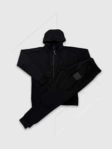 Ensemble sweat à capuche et pantalon de jogging grande taille pour homme, haute qualité, design personnalisé avec surpiqûres contrastées, en molleton de coton, fermeture éclair, antistatique, personnalisable - Product Image 6