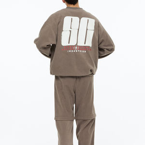 OEM Pantalon de survêtement Logo imprimé personnalisé Taille haute Pantalon décontracté en tissu Style droit Poche zippée Noir Fitness Joggers brodé - Product Image 6