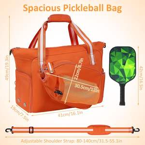 High Quality Unisex Pickleball Tote <b>Bag</b> with Shoe Compartment 30-<b>40L</b> Capacity OEM/ODM Supported Vietnam Factory - Product Image 5