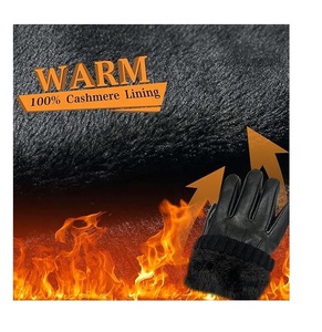 Guantes para hombres Invierno Pantalla táctil Exterior Cálido Linner Impermeable Guantes de cuero negro de Pakistán - Product Image 4
