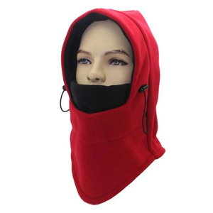 Cagoule polaire à capuche Ultra-douce thermique 2 couches polaire cordon réglable OEM/ODM Logo personnalisé en gros - Product Image 5