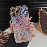Étui de téléphone portable en TPU de marque de luxe, design électro-plaqué, coque arrière pour iPhone 12 13 14 15 16 17 Pro Max, accessoires