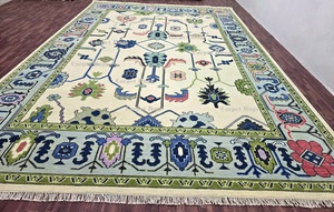 พรมขนสัตว์ถักแบบเปอร์เซียโบราณสำหรับห้องนั่งเล่นพรมทอมือหลากสี9X11 8x11 - Product Image 2