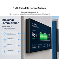 Écran d'affichage numérique extérieur TFT LCD ultra large et étiré, haute luminosité, 43 pouces, pour station-service