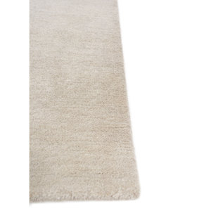 Alfombra de Lana Anudada a Mano Sthir Ivory AIWL-3016, Diseño Abstracto Tabriz para Sala de Estar, Dormitorio, Pasillo, Rectangular 9x12 - Product Image 4