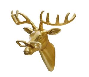 Adorno de decoración de pared con cabeza de ciervo más vendido, adorno decorativo para todas las ocasiones, Color dorado, Material de alta calidad, precio de fábrica - Product Image 1