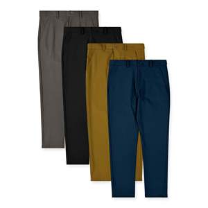 Pantaloni eleganti da uomo personalizzabili P61 leggero velluto a coste pantaloni colorati con cerniera di lavaggio decorazioni dritte XL 6XL per la formazione - Product Image 5