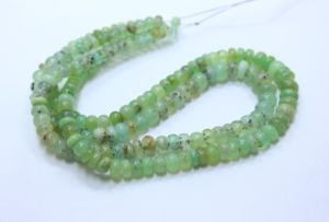 ลูกปัดคริโซเพรสกลมเรียบลูกปัดอัญมณีธรรมชาติขนาด5X10MM Approx.15นิ้วทำเครื่องประดับ - Product Image 4