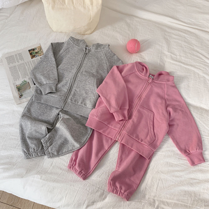 Custom Kids Zip Up <b>Hoodie</b> Tracksuit Set Cotton Fleece Jogger Outfit <b>Toddler</b> Warm Casual Two Piece Suit - Product Image 4