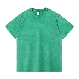 T-shirt unisexe en coton 100% pour homme, coupe classique, col rond, épaules tombantes, logo personnalisé, effet délavé - Product Image 6