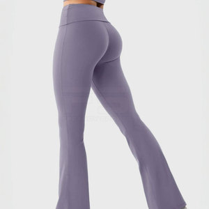 2026 Premium Quality Adult <b>Women</b> <b>Flare</b> <b>Legging</b> Light Weight Best Selling Full Length Yoga <b>Legging</b> Spandex/Nylon Eco-Friendly - Product Image 4