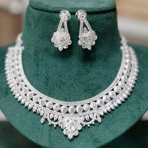 ชุดเครื่องประดับแฟชั่นทองแดงชุบเงินสำหรับผู้หญิง - Product Image 6