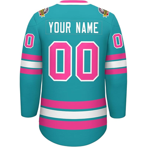 Ensemble de maillots de hockey sur glace unisexe personnalisables OEM professionnels, sublimation personnalisée, polyester respirant, maillots d'entraînement de hockey - Product Image 2