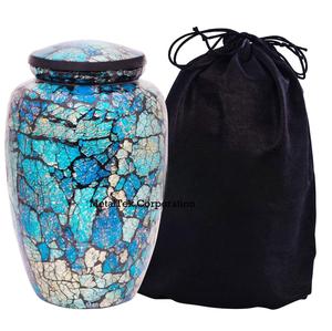 โกศบรรจุอัฐิโลหะตกแต่งสไตล์คลาสสิกสำหรับผู้ใหญ่ ขนาดใหญ่ ดีไซน์ใหม่ แถมถุงกำมะหยี่ฟรี อุปกรณ์งานศพ โกศใส่เถ้ากระดูก - Product Image 4