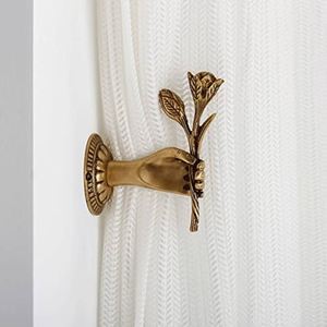 Unique Shape <b>Curtain</b> Tieback <b>Hooks</b> with Metal for Drapes & Gold Decorative <b>Curtain</b> Drapery Hold Back Holder Indoor <b>Wall</b> Windows - Product Image 4
