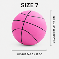 Elite Taille 7 29.5" Mousse PU 340g Toucher Doux Faible Bruit Entraînement Intérieur OEM Usine Basket Silencieux