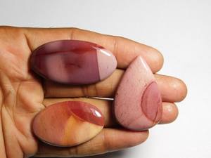 Lot de 3 pierres précieuses naturelles Mookaite Cabochons Mookaite polis à la main Pierres libres 141Cts pour la fabrication de bijoux - Product Image 3