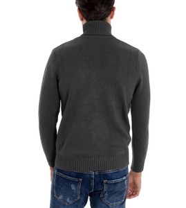 Jersey liso de moda para invierno y otoño, cuello de tortuga, manga larga, prendas de punto, suéteres para hombres, 100% algodón, lana, transpirable, 2023 - Product Image 5