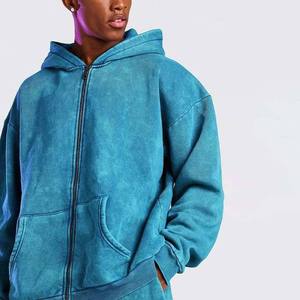 Trajes Deportivos Personalizados para Hombre, Lavados al Ácido, Estilo Vintage, con Cremallera, 100% Algodón, de Alta Calidad, Estampados, Gruesos - Product Image 4