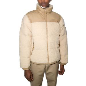 Veste matelassée Sherpa pour homme à col montant avec logo personnalisé, à capuche, rembourrée, tissée, à fermeture éclair, motif à pois, pour l'extérieur, collection automne - Product Image 2