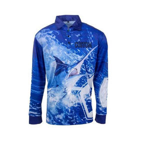 Camisas Polo de Manga Larga al por Mayor de Fábrica, Camisas Polo Deportivas para Hombre, Diseño de Logotipo Personalizado, Sublimación, Ropa de Pesca - Product Image 5