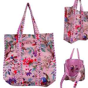 Versatile and Trendy Tote Bag with Cultural Prints Made in India Great for <b>Shopping</b> Travel or Office Use - Product Image 2