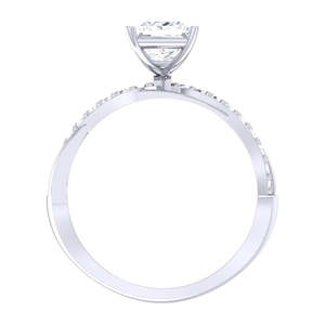 Anillos de Plata de Ley 925 de Primera Calidad para Mujer, Anillo de Diamantes con Corte Princesa para Hombre, Joyería Chapada en Rodio con Incrustaciones - Product Image 3