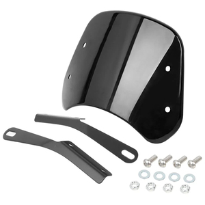 Deflector <span class=keywords><strong>de</strong></span> parabrisas <span class=keywords><strong>de</strong></span> motocicleta <span class=keywords><strong>de</strong></span> fácil montaje para varios modelos, incluyendo Honda y <span class=keywords><strong>Kawasaki</strong></span> con luces <span class=keywords><strong>de</strong></span> 5 7 pulgadas - Product Image 1