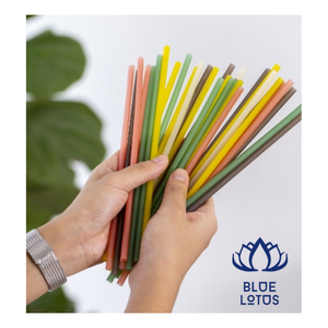 VENTE CHAUDE Pailles végétales biodégradables-100% écologique, non plastique, haute qualité-Commandez maintenant! -LOTUS VIETNAM BLEU - Product Image 1