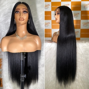 Perruque de cheveux bruts Super Double Drawn cheveux raides couleur naturelle 100% cheveux humains vietnamiens fermeture à lacet suisse - Product Image 4