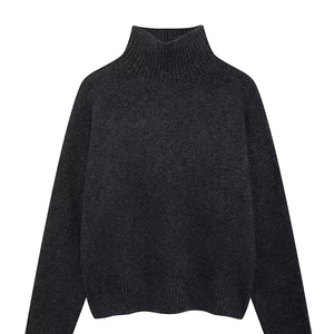 Pull à col roulé anti-rides anti-rétrécissement pour femme pull tricoté à manches longues décontracté pour l'automne hiver tricots chauds solides - Product Image 1