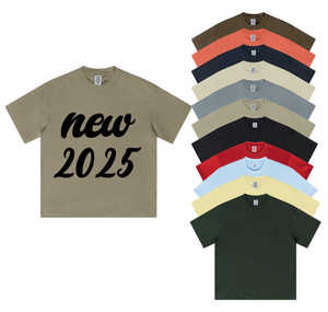 Vente en gros 250 Gsm Drop Graphic Heavyweight T-shirts T-shirt surdimensionné Streetwear personnalisé en coton épais vierge pour hommes - Product Image 1