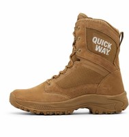 Bottes en daim personnalisées pour hommes, hautes, légères, respirantes, pour le désert et la randonnée, avec fermeture éclair latérale imperméable, couleur coyote