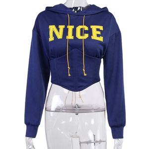 Sweat à capuche d'hiver avec logo personnalisé pour femmes sweat à capuche à manches longues en coton de haute qualité sweat-shirt à capuche décontracté pour femmes - Product Image 4