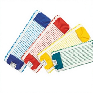 Recambio de Mopa Plana Profesional de Microfibra con Bolsillos 13X40 Grs. BLANCO (caja de 12 piezas) ALTA CALIDAD Y LARGA DURACIÓN - Product Image 1