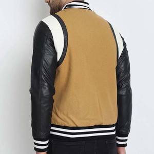 Logo personnalisé vestes pour hommes vestes de Baseball manteaux hiver chaud vêtements pour hommes 2025 haute qualité laine cuir manches Varsity veste - Product Image 3