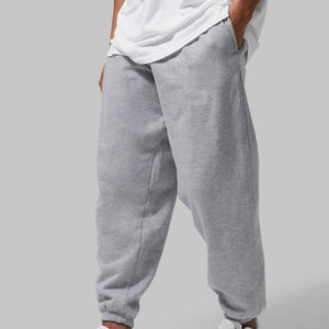 กางเกงวิ่งจ๊อกกิ้งโอเวอร์ไซส์สำหรับผู้ชายกางเกงวอร์มสไตล์ลำลองปักลายลูกไม้ซักสีเข้ม - Product Image 5